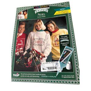 Vtg 1993 Colorpoint Paint Stitching Noel by Joyce Bailey by Tulip Issue  Booklet